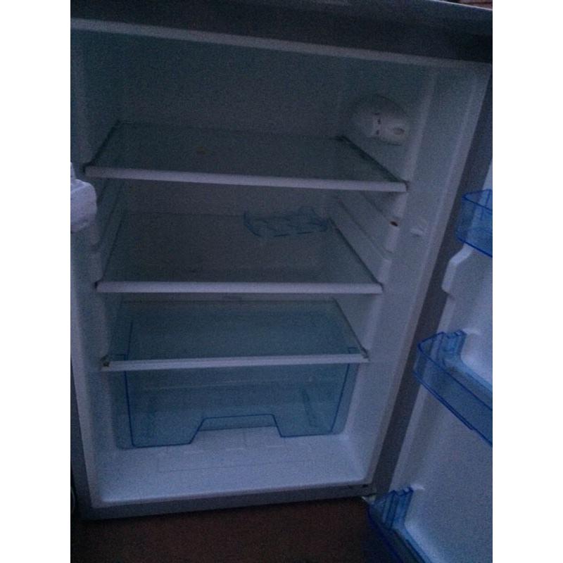 Silver under counter fridge