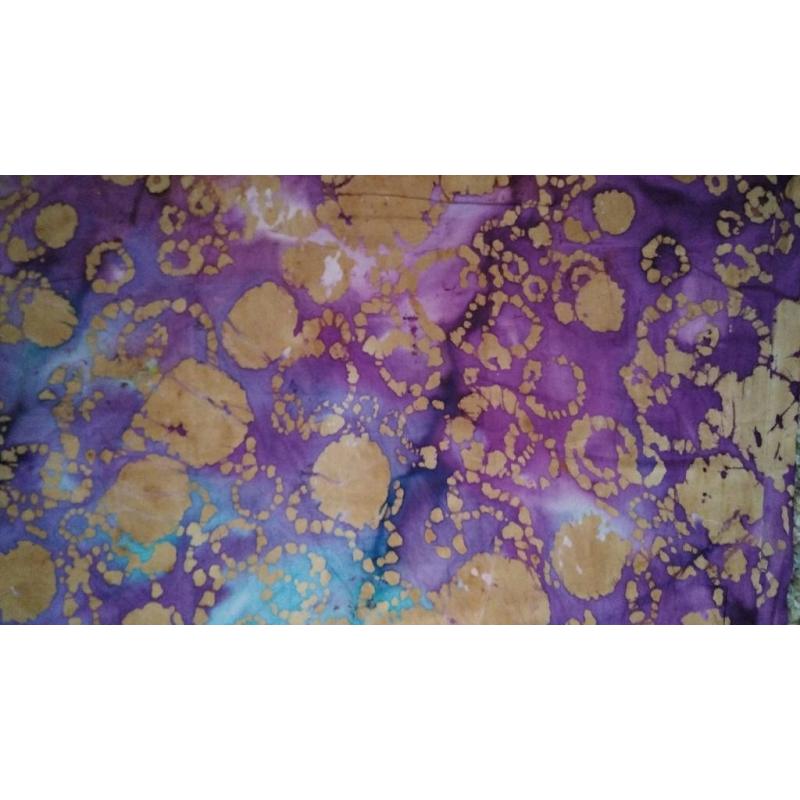 Purple Batik Cotton Fabric - Per Meter