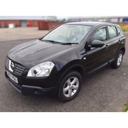 Nissan Qashqai 2007 black,1.5 L Diesel, only 61k miles, Long MOT 03/2017, 5 seater, 2 keys, Alloys
