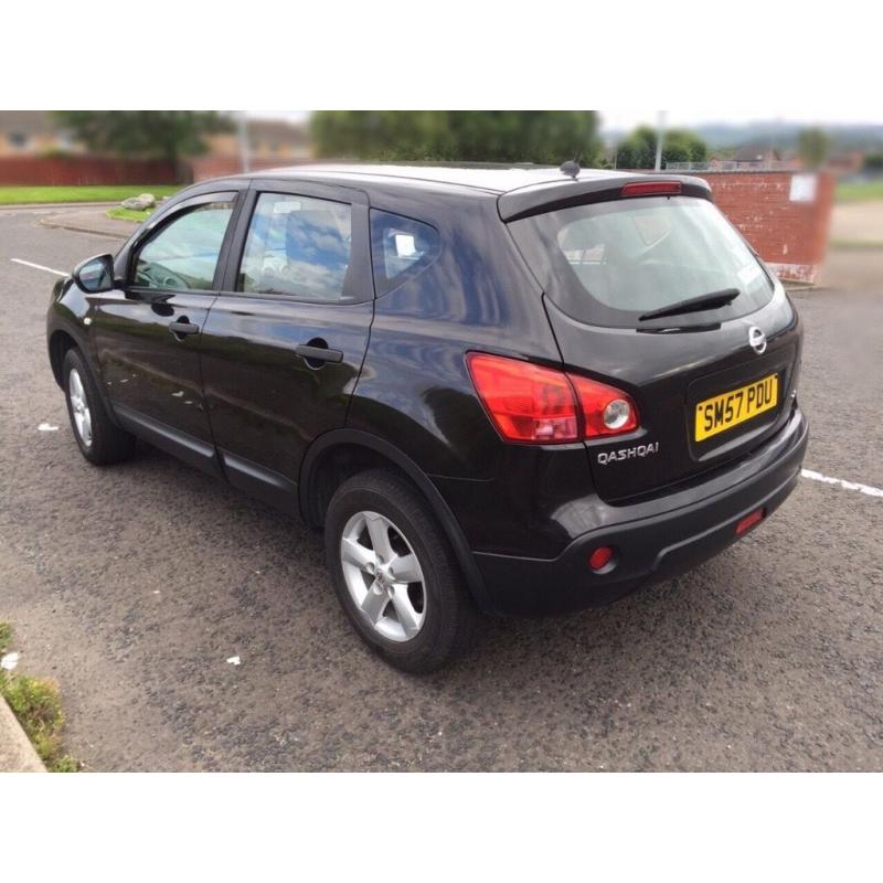 Nissan Qashqai 2007 black,1.5 L Diesel, only 61k miles, Long MOT 03/2017, 5 seater, 2 keys, Alloys