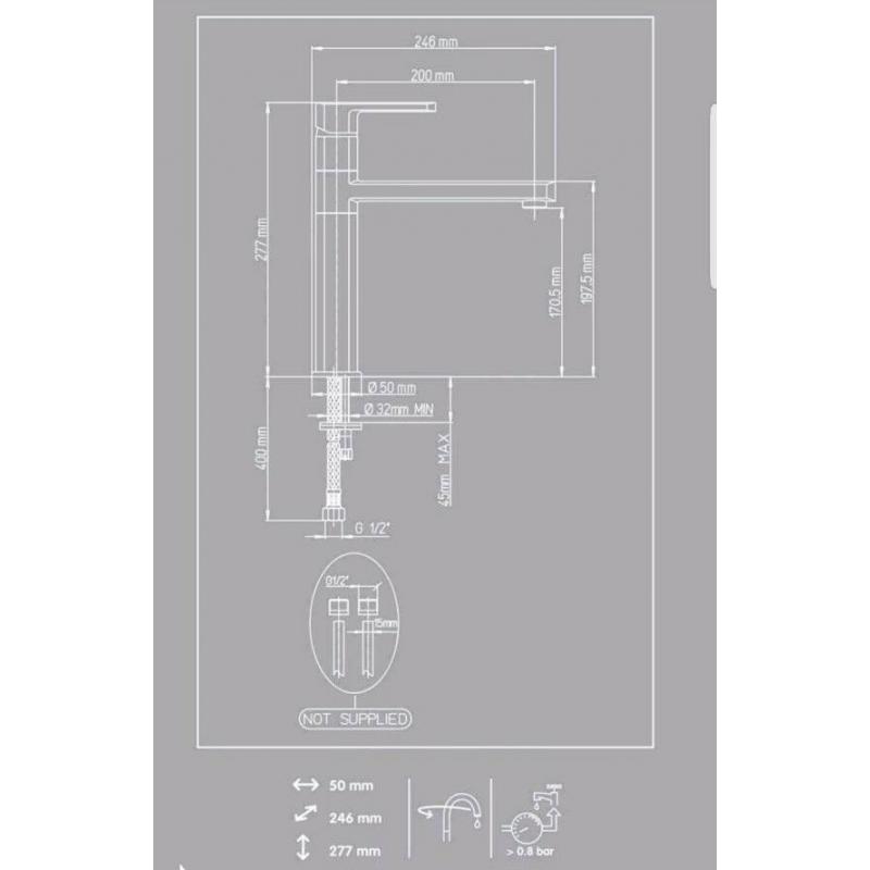 COOKE & LEWIS VIPACCO LEVER BLACK TAP
