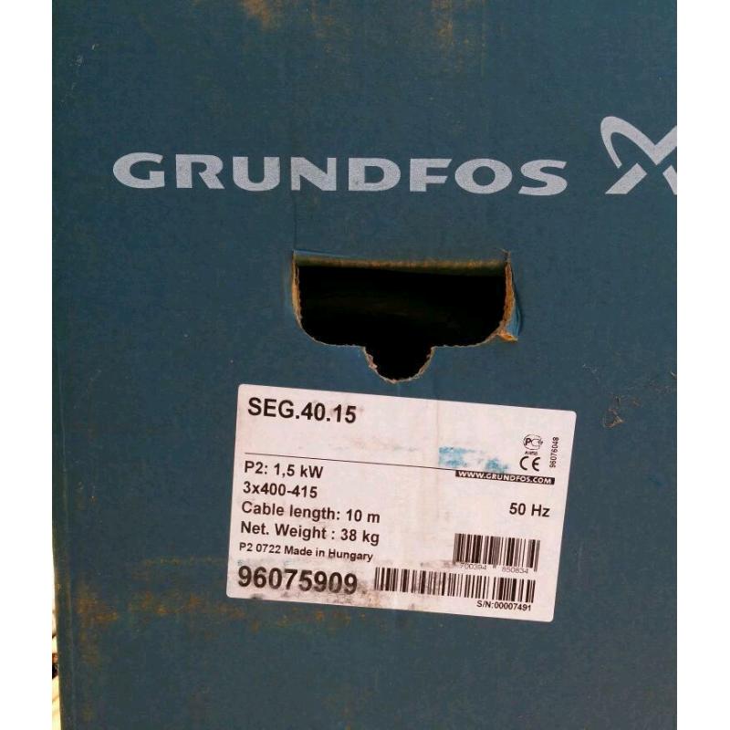 GRUNDFOS SEWAGE PUMP SEG.40.15