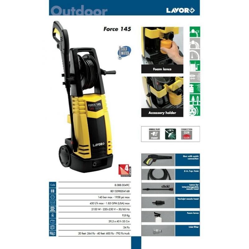 Lavor Force 145 Pressure washer - Brand New - In Box