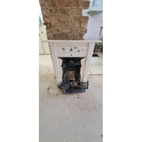Antique Cast Iron Fireplace