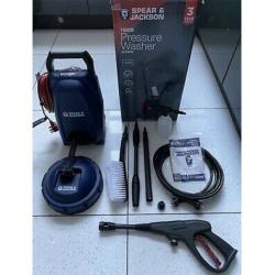 Spear & Jackson 1400W Pressure Washer with Patio Cleaner & Accessories
