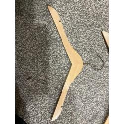 10 kids wooden coat hangers