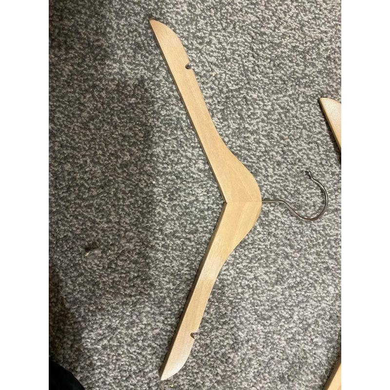 10 kids wooden coat hangers