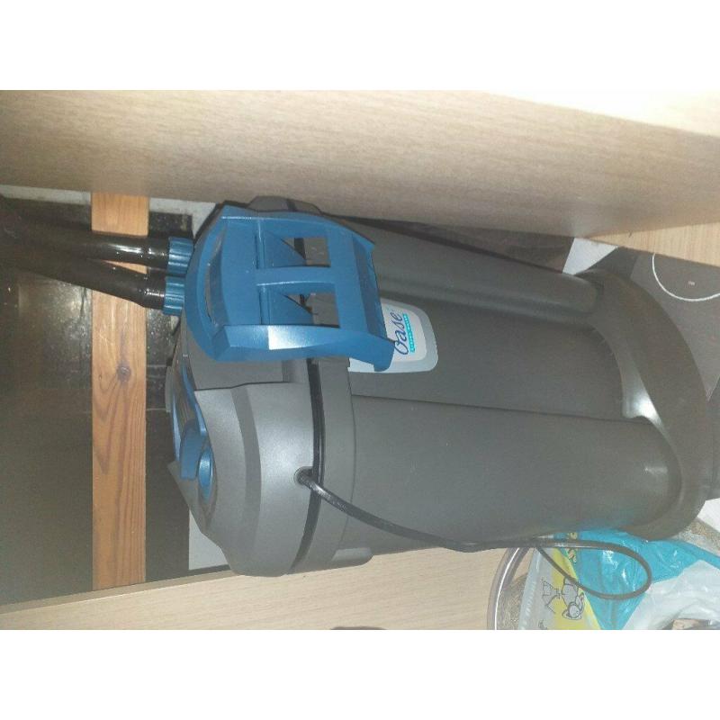fluval aquarium with stand and large external filter