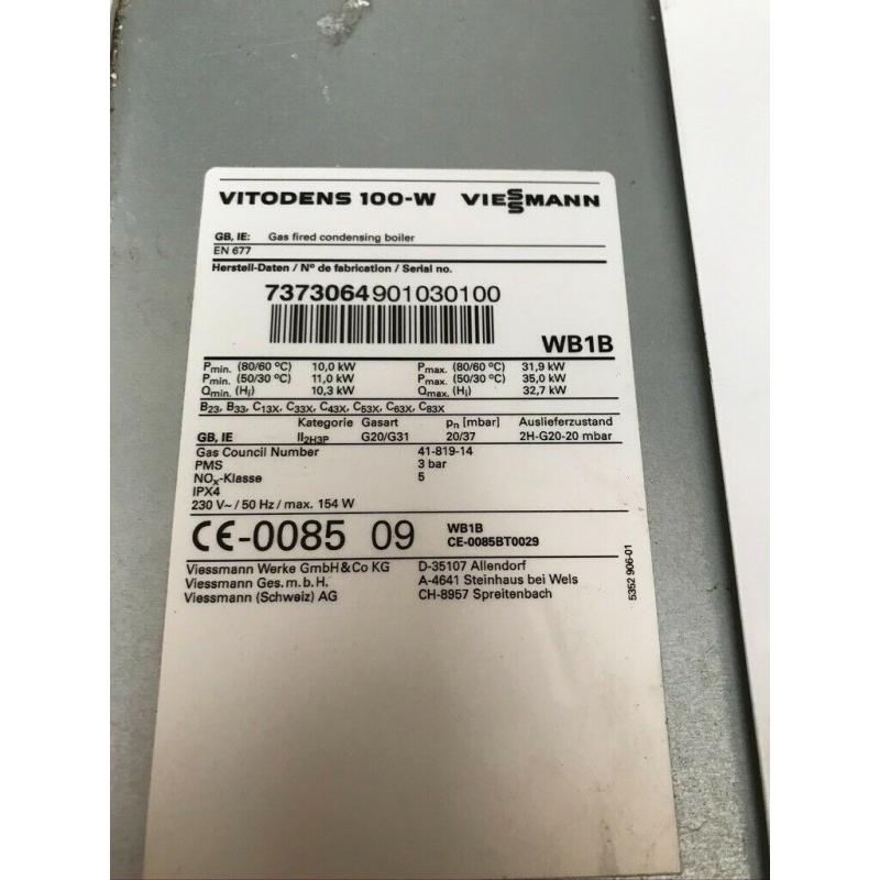 Viessmann 100 34kw System Boiler.
