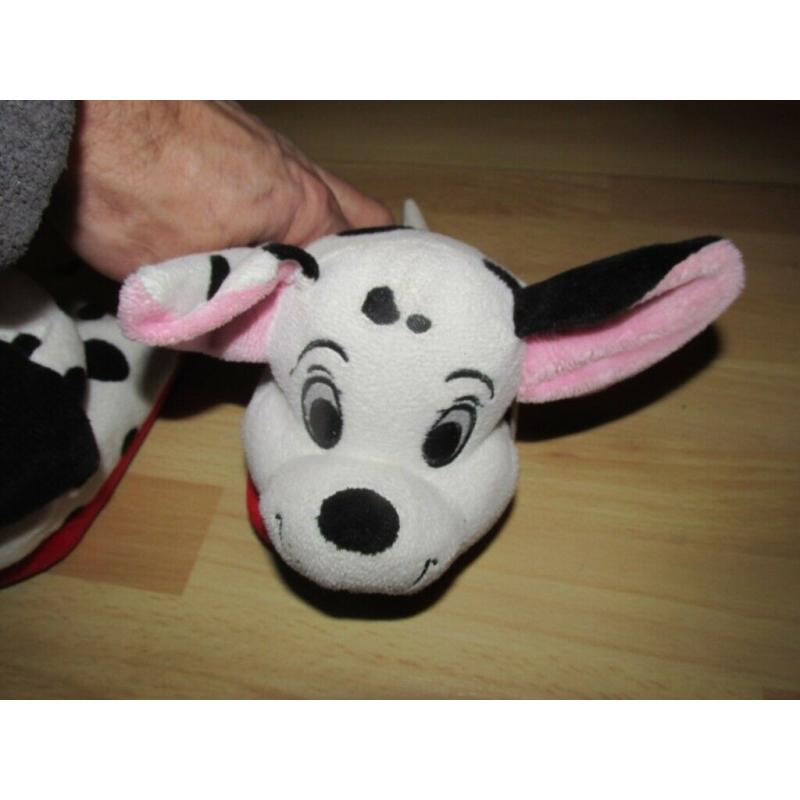 Kids Dalmation Stompeez slippers. Size 5 to 7 child size ears flap up when walking