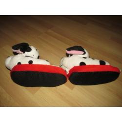 Kids Dalmation Stompeez slippers. Size 5 to 7 child size ears flap up when walking