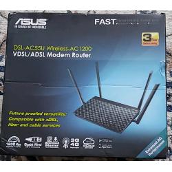 New in box ASUS DSL-AC55U Dual-band wireless AC1200VDSL modem router
