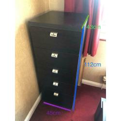 Dansk Gami bedroom furniture set (bed, mattress, wardrobe, draws, bedside tables)