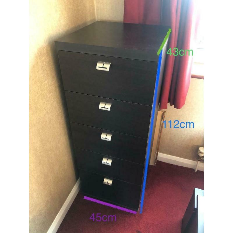 Dansk Gami bedroom furniture set (bed, mattress, wardrobe, draws, bedside tables)