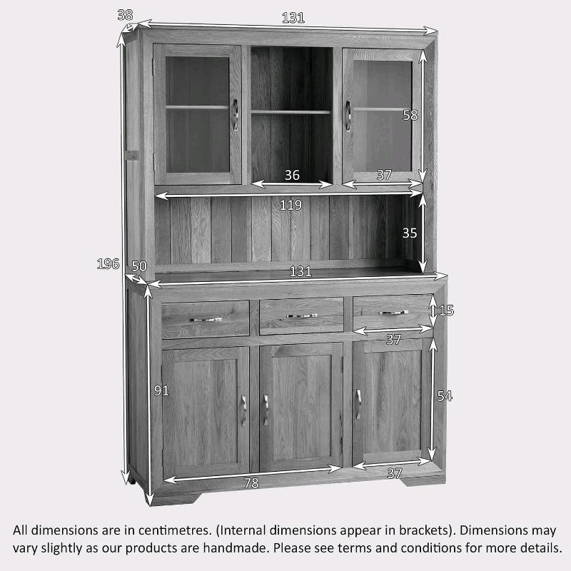 Oak Furniture Land Bevel Solid Oak Dresser