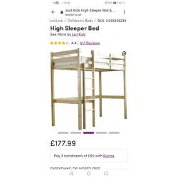 High sleeper bed