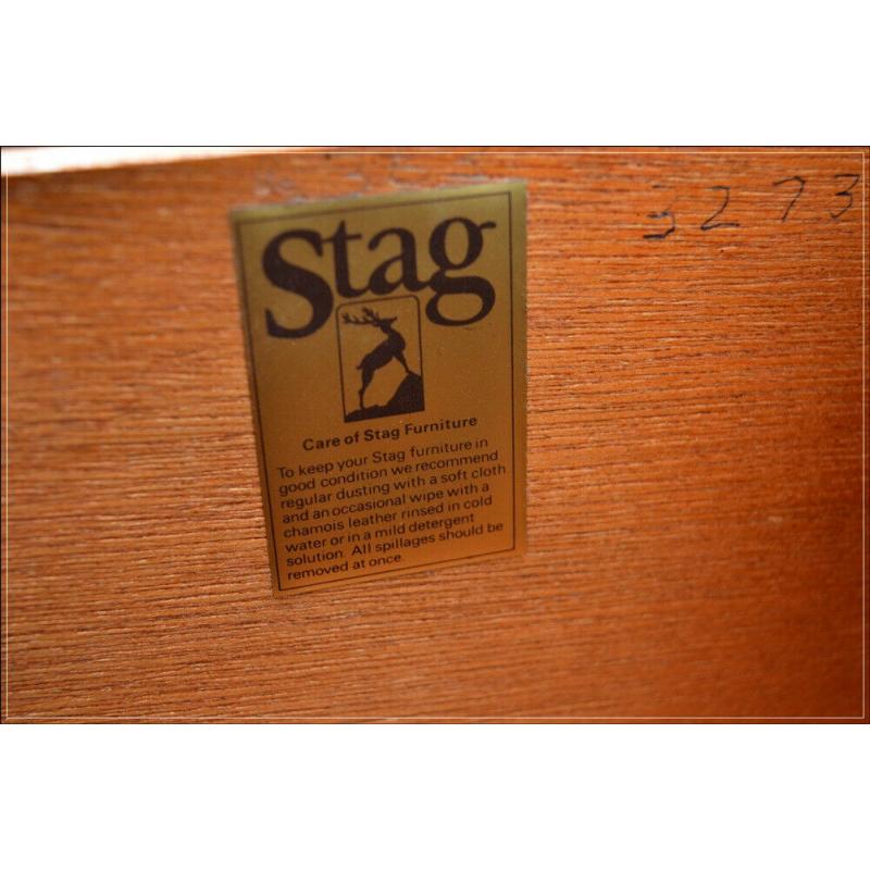 REDUCED vintage chest of drawers Stag Minstrel danish black mid century