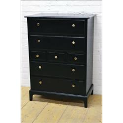 REDUCED vintage chest of drawers Stag Minstrel danish black mid century