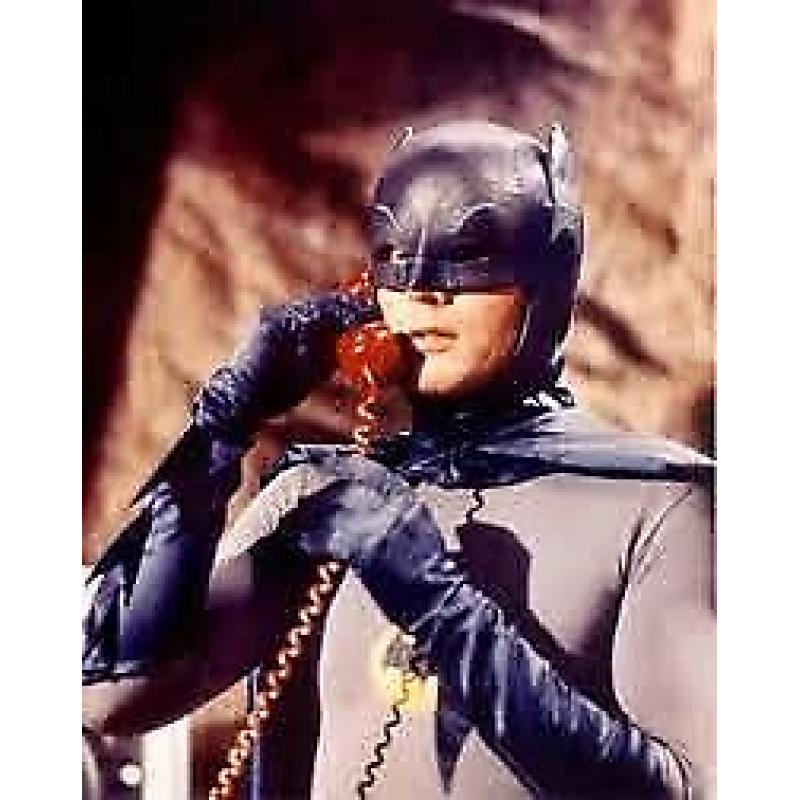 Bright Red Flashing Batphone, Classic Sixties Styling, UK Landline, Incoming & Outgoing Calls