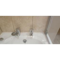 Bathroom suite and towell radiator.