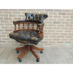 Golden Whiskey Brown Quality Captains Chair (UK Pre Christmas DELIVERY)