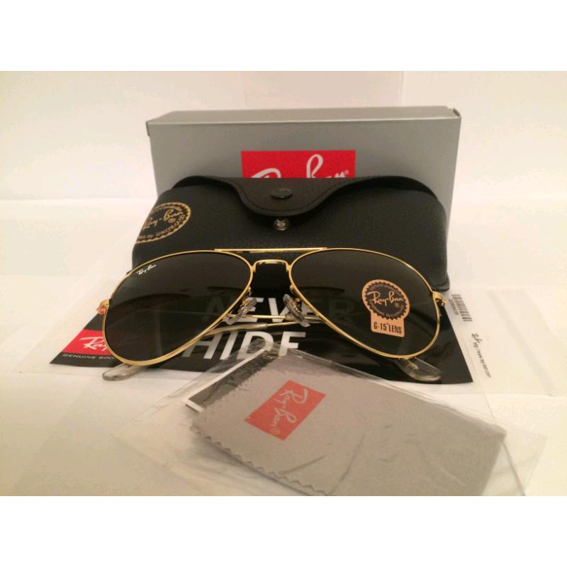 RayBan Aviator Sunglasses RB3025 (silver frame/dark grey lens)