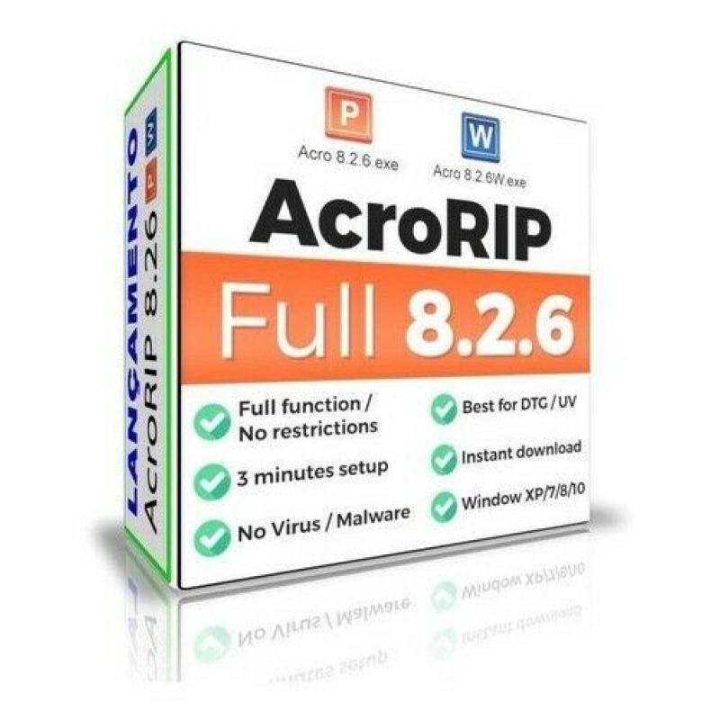 Acrorip 8.26 - White And Colored Ink Rip Dtg Software