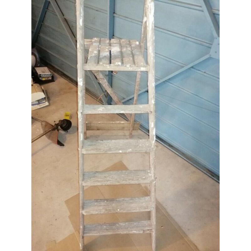 Vintage wooden ladder
