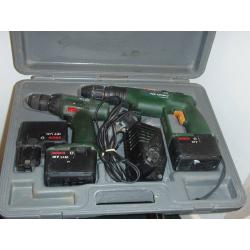 SET PSB 12V SP2 CORDLESS DRILL & PSR 120 BATTERY POWERED SCREW DRIVER WITH MANUALS