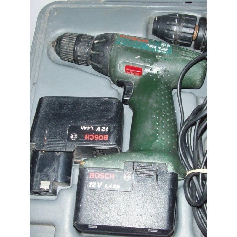 SET PSB 12V SP2 CORDLESS DRILL & PSR 120 BATTERY POWERED SCREW DRIVER WITH MANUALS