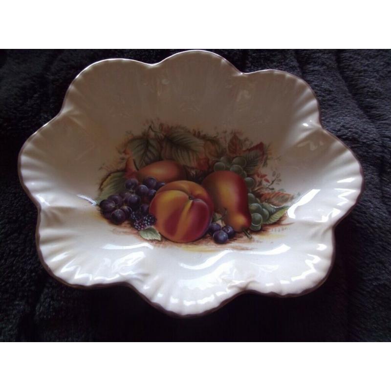 SALE Vintage Aynsley 'Orchard Gold' bone china bowl - excellent condition -see photos