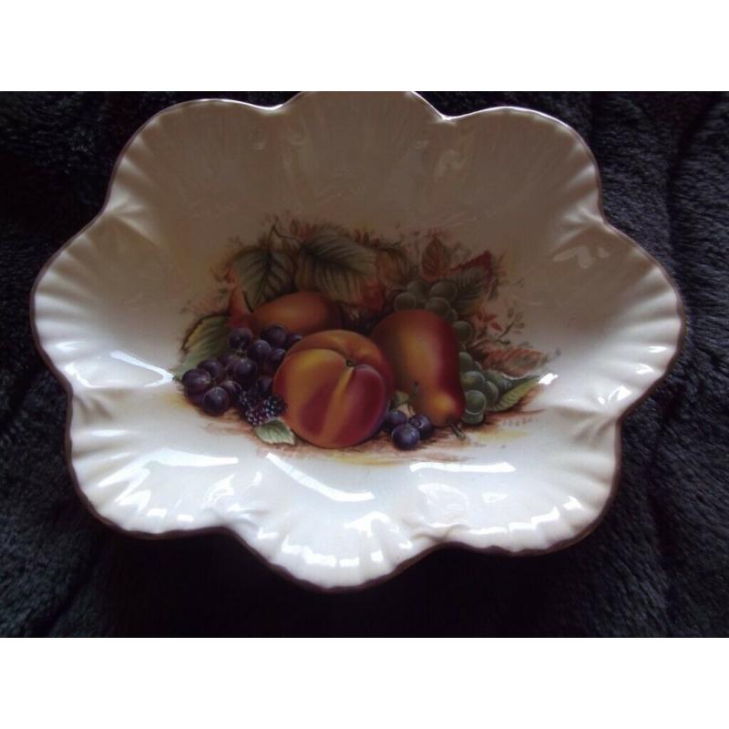 SALE Vintage Aynsley 'Orchard Gold' bone china bowl - excellent condition -see photos