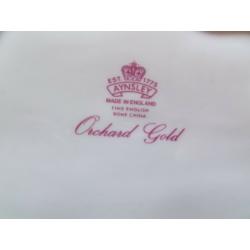 SALE Vintage Aynsley 'Orchard Gold' bone china bowl - excellent condition -see photos