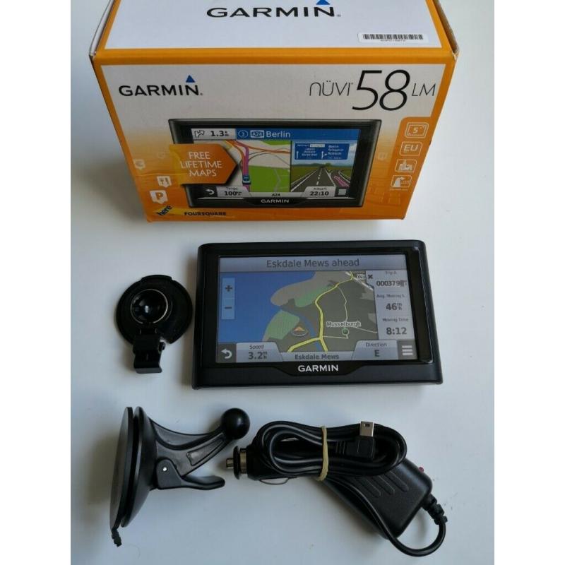 5" GARMIN n?vi 58LM Lifetime EUROPE FULL Map Advanced GPS Sat Nav Latest Sp.Cam (NO OFFERS, PLEASE!)