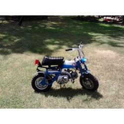 Classic 1969 Honda Z50 A Monkey bike in Candy Blue & Silver. Honda Collectors Mini Bike / Motorbike