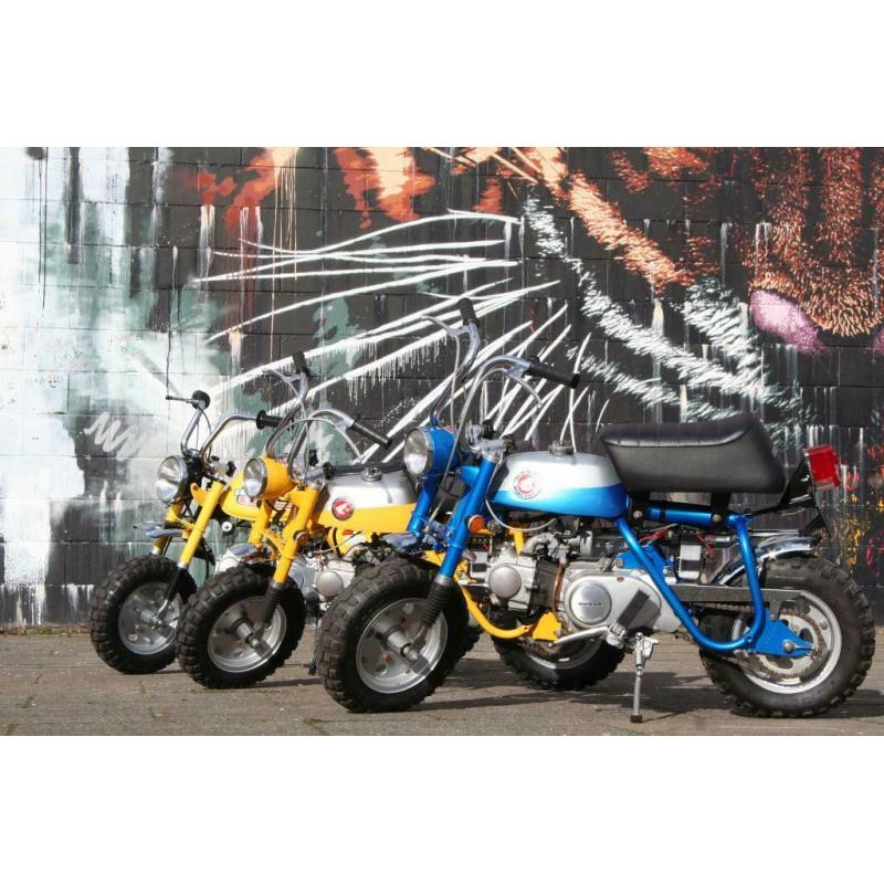 Classic 1969 Honda Z50 A Monkey bike in Candy Blue & Silver. Honda Collectors Mini Bike / Motorbike