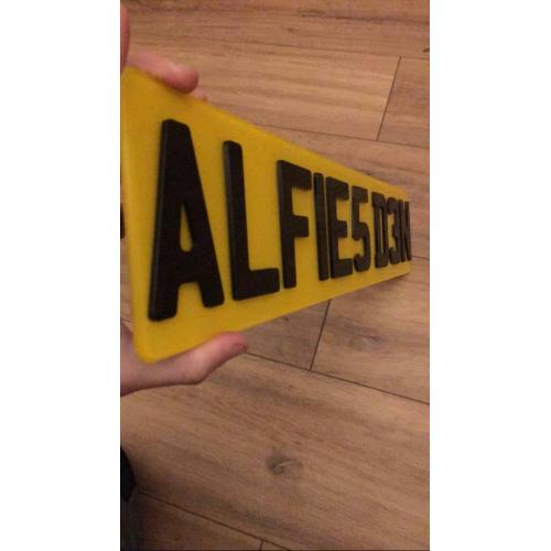 4D acrylic number plates