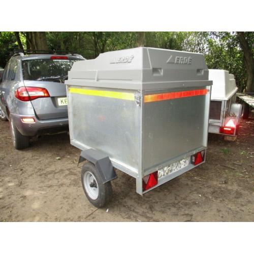 ERDE 127 HIGH GOODS TRAILER WITH LOCKING PLASTIC TOP.....