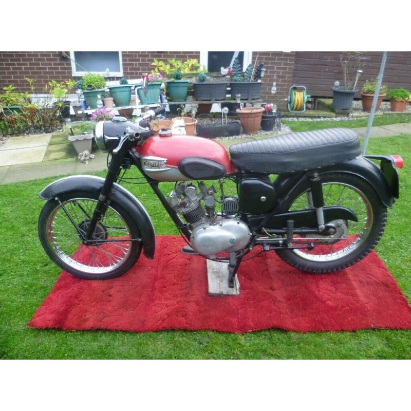 Triumph Tiger Cub. 1962,Complete, Good Chrome, Runs well, MOT 2011. Workshop Manual and Parts List