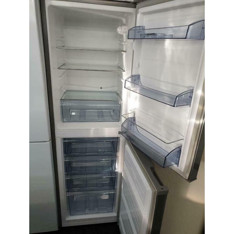 Kenwood chrome fridge freezer