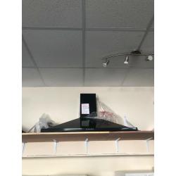 Leisure black 100cm new style cooker hood (corner damage) ?50. new/graded. 12 month gtee