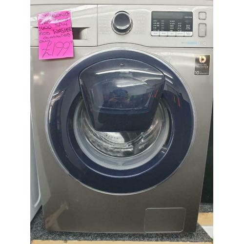 Samsung grey 9kg load 1400 spin washing machine