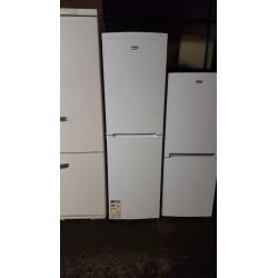 WHITE BEKO 6.2FT TALL FRIDGE FREEZER