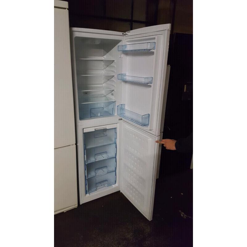 WHITE BEKO 6.2FT TALL FRIDGE FREEZER