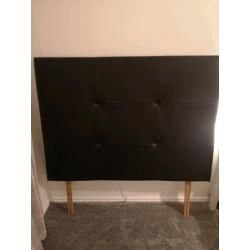 Black high top double headboard
