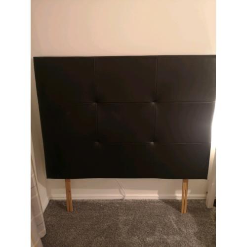 Black high top double headboard