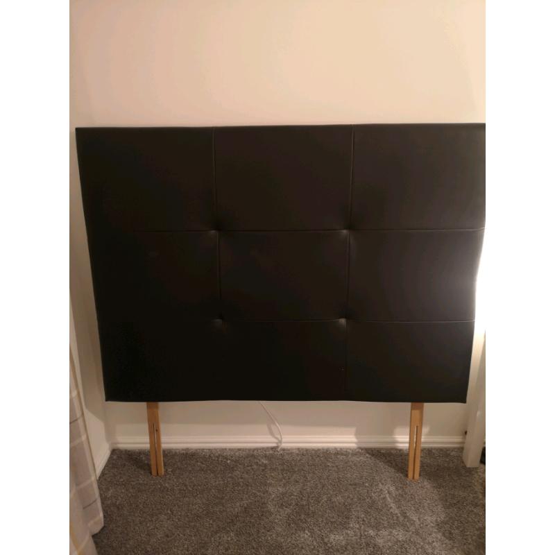 Black high top double headboard