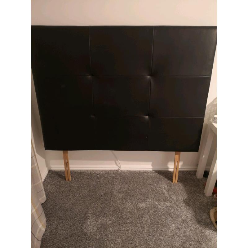 Black high top double headboard