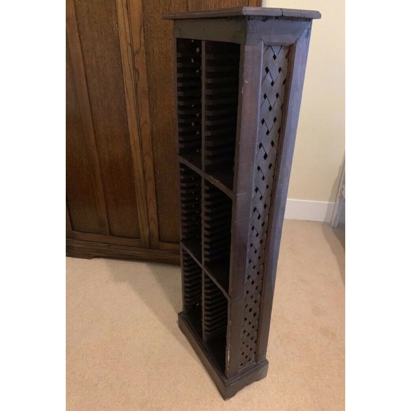 Rustic Wooden CD Stand Unit CD Rack CD Storage