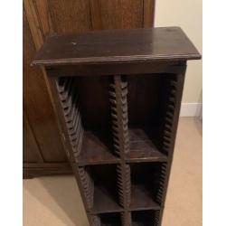 Rustic Wooden CD Stand Unit CD Rack CD Storage